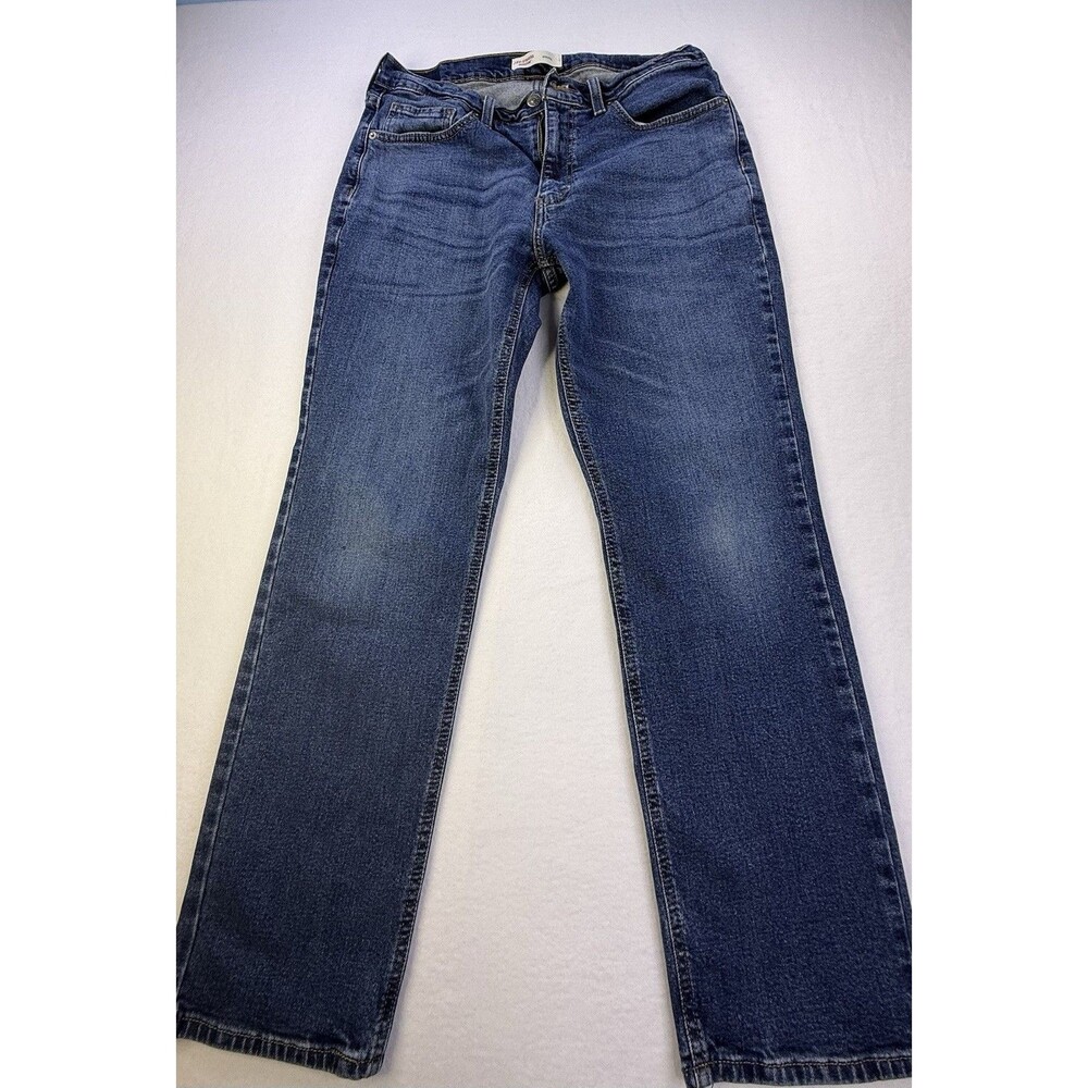LEVI's W33 L30 Jean Med Wash Low Rise Straight Leg Classic Denim Athletic1023